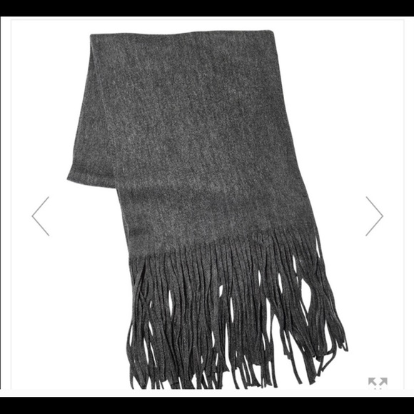 NWT LUCKY BRAND Grey Marled Knit Scarf - Picture 3 of 8